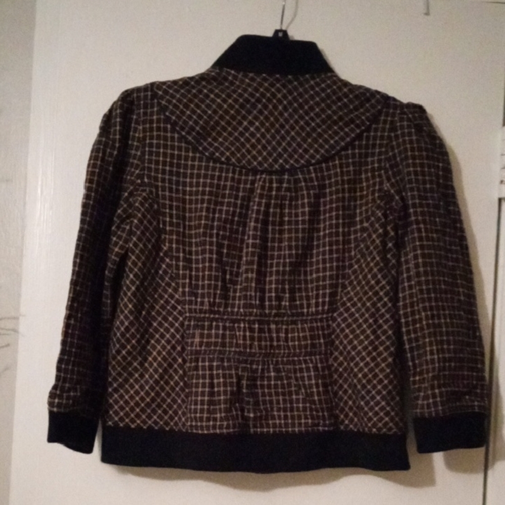 Flying Tomato Girl's Long Sleeves Checkered Puffer Jacket - Black/Pink SizeM - Picture 3 of 5